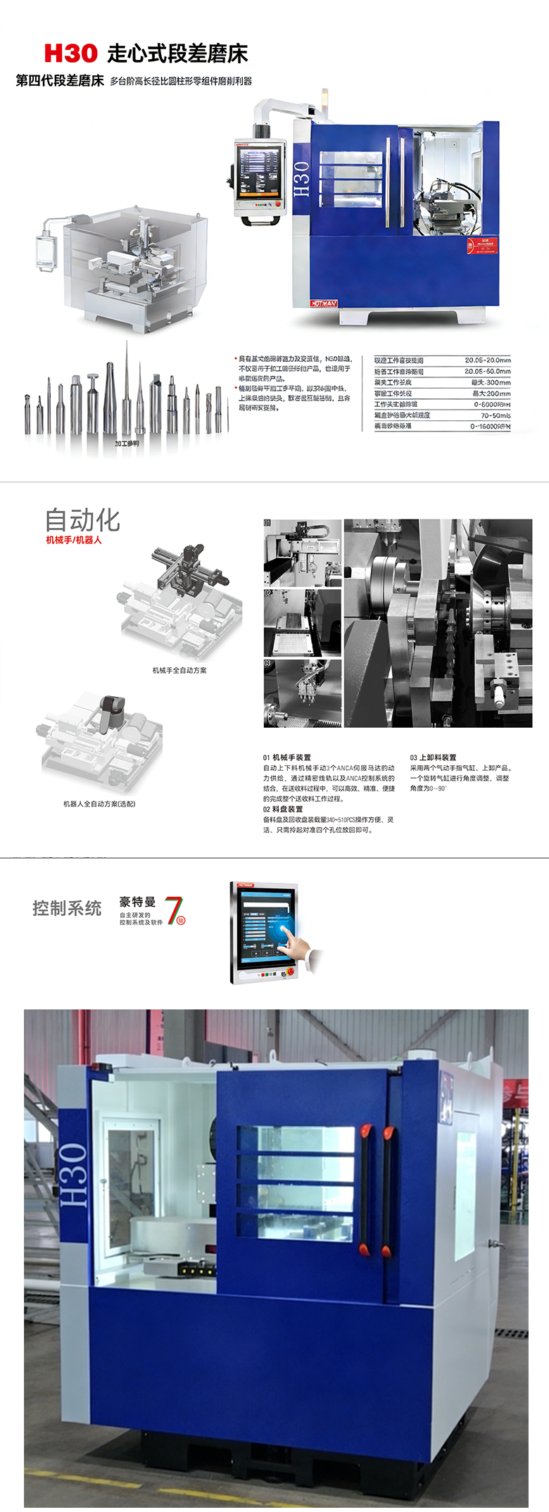 H30走心式段差磨床介绍